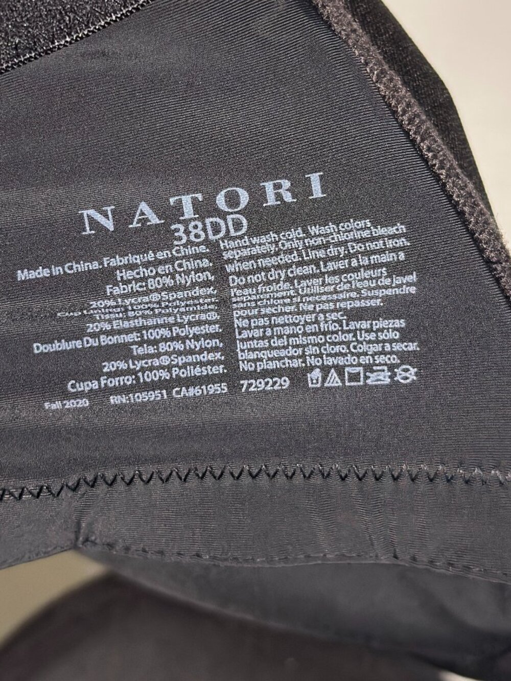 Women's Natori Black Strapless Bra Size 38DD
